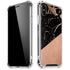 Black and Rose Gold Marble Split iPhone XS Max Clear Case